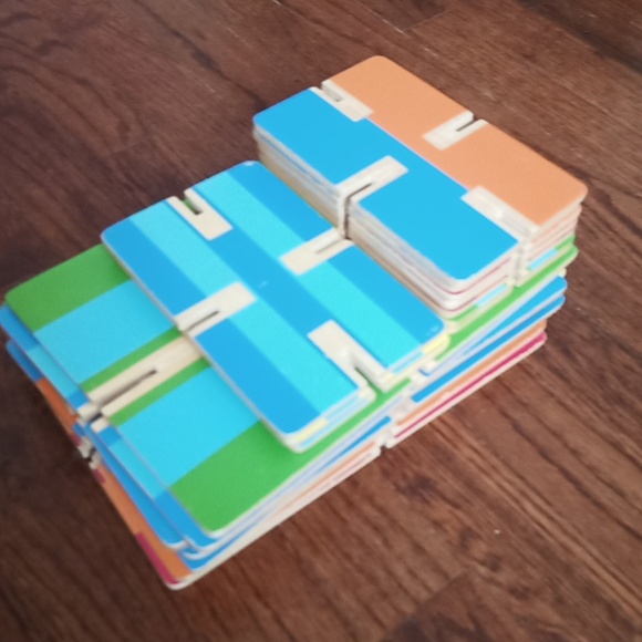 Pottery Barn Kids Wood Creativity Cards Learn Construct Stack Build 20 P… - Picture 7 of 7